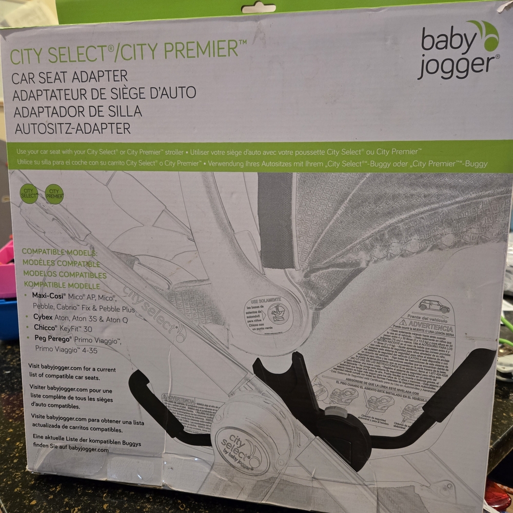 Baby Jogger City Select/City Premier Car Seat Adapter - White/Green Box